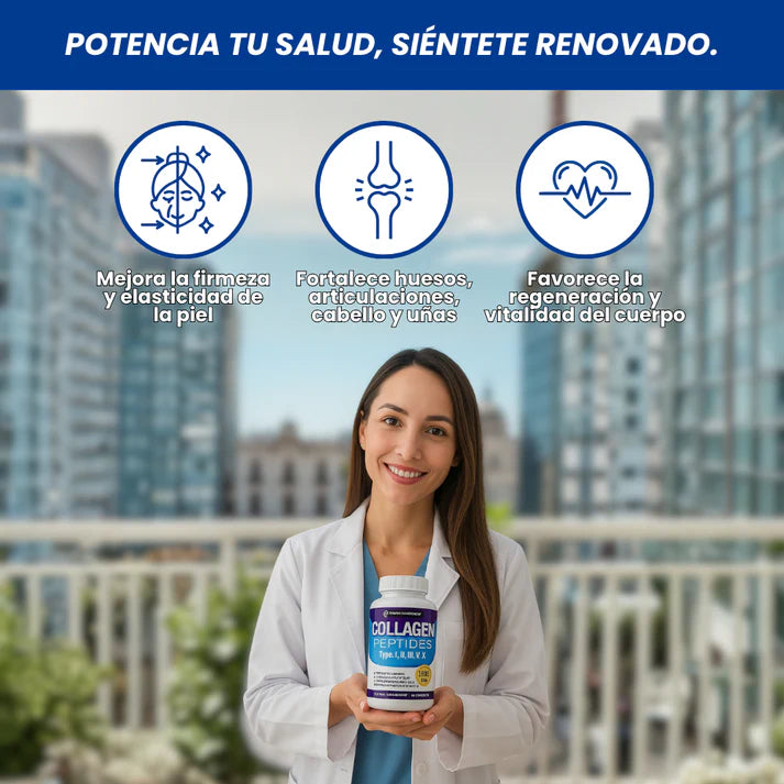 Colageno Premiun Ultra Toplux Nutrition™ - 60 Capsulas. Uñas, Pelo y Piel. Todo en Uno.