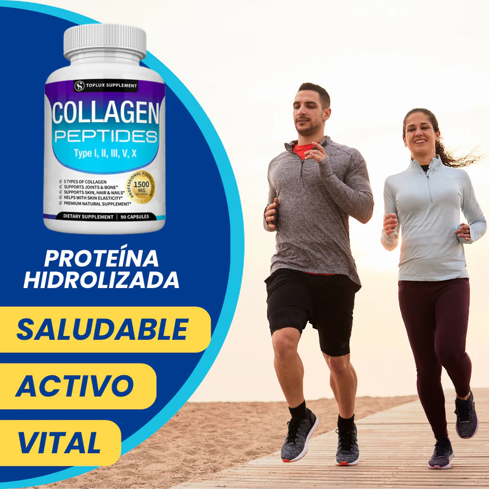 Colageno Premiun Ultra Toplux Nutrition™ - 60 Capsulas. Uñas, Pelo y Piel. Todo en Uno.